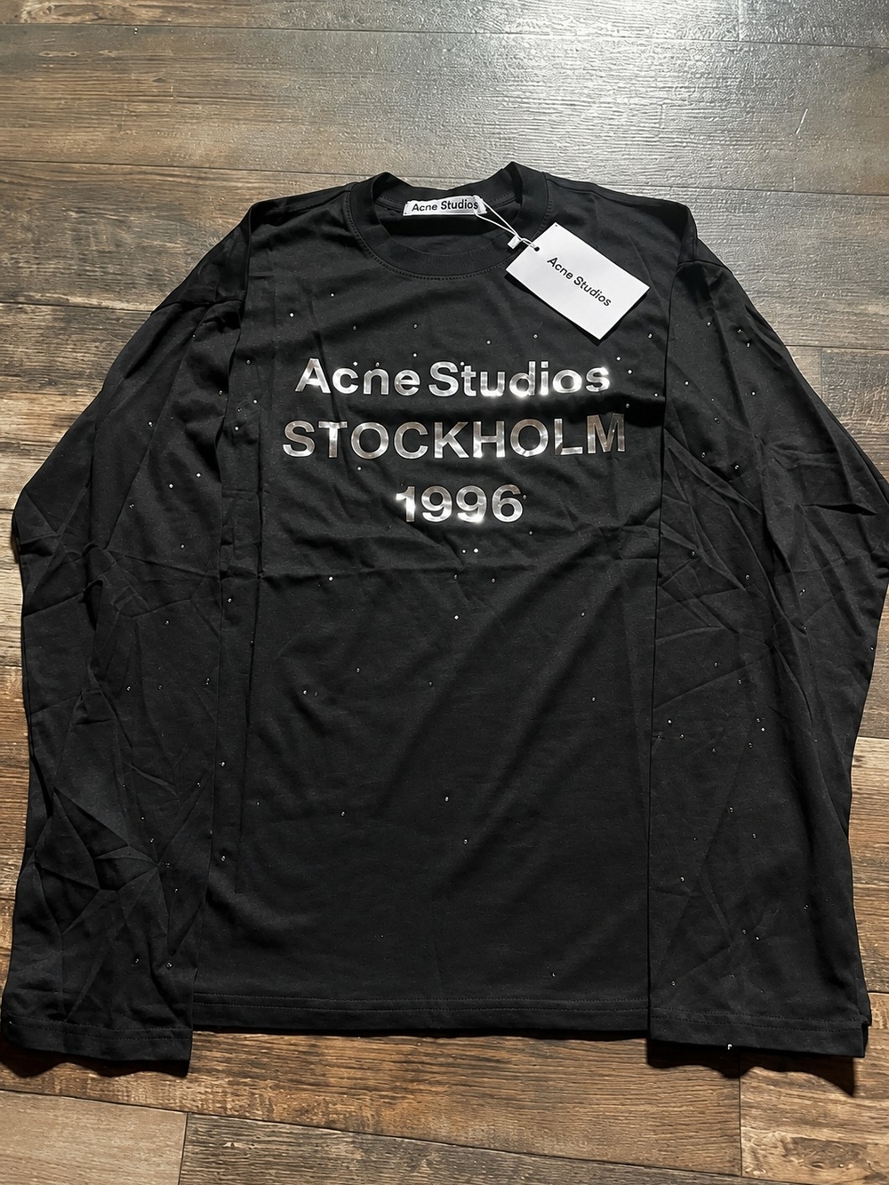 Acne Studios Black Longsleeve With Rhinestones